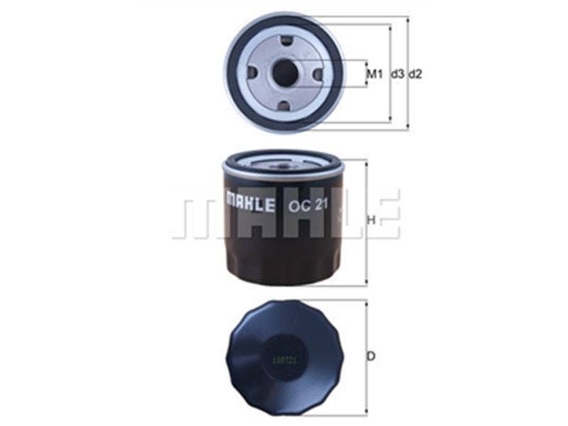 MAHLE -  Oil Filter - Screw On