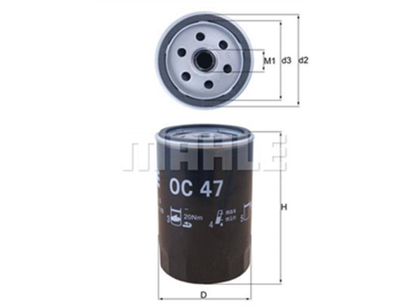 MAHLE -  Oil Filter - Screw On