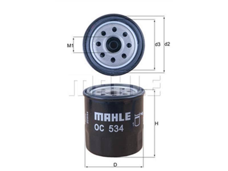 MAHLE -  Oil Filter - Screw On