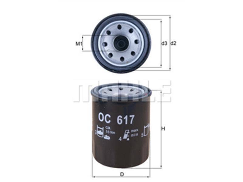 MAHLE -  Oil Filter - Screw On