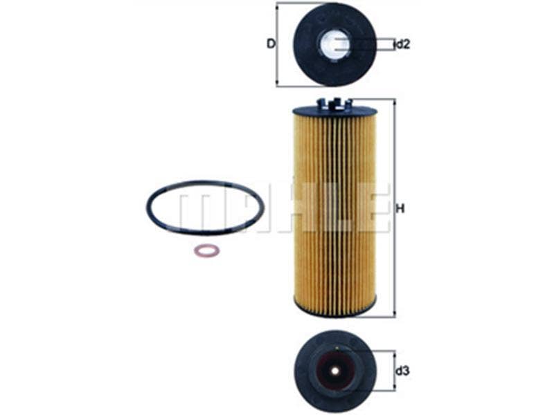 MAHLE -  Oil Filter - Insert
