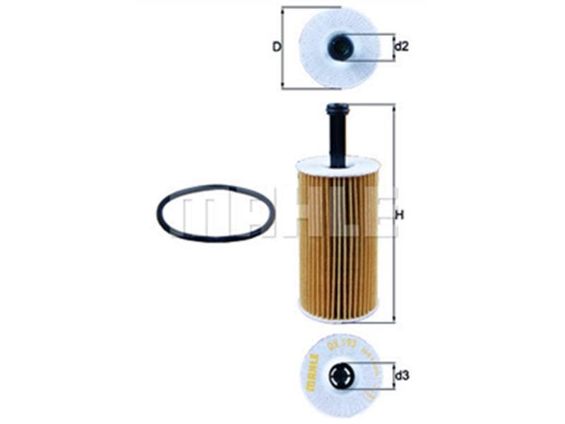 MAHLE -  Oil Filter - Insert