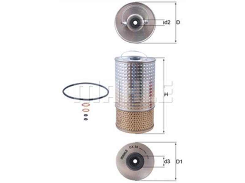 MAHLE -  Oil Filter - Insert