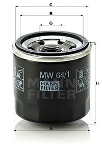 MANN -  Oil Filter - Screw On