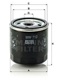 MANN -  Oil Filter - Screw On