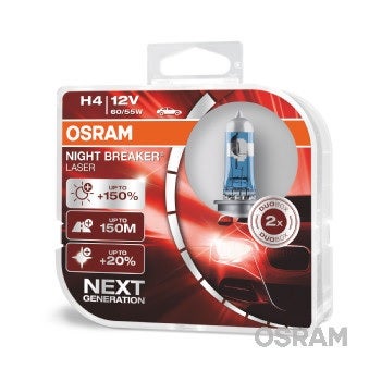 12V Night Breaker Laser Bulb - H4 472 +150% Brighter