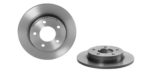 BREMBO -  Rear Solid Brake Disc Pair Coated - 265mm Diameter