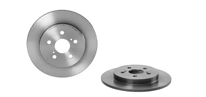 BREMBO -  Rear Solid Brake Disc Pair Coated - 259mm Diameter
