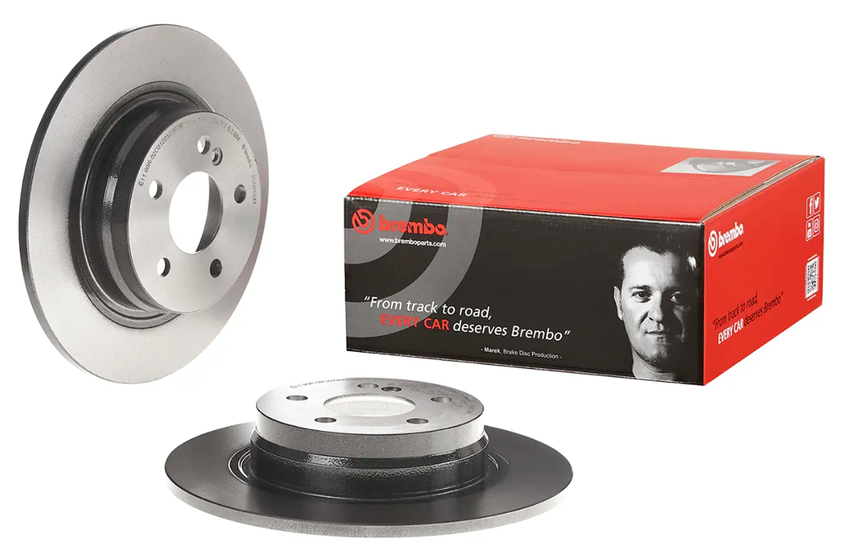 BREMBO -  Rear Solid Brake Disc Pair Coated - 300mm Diameter