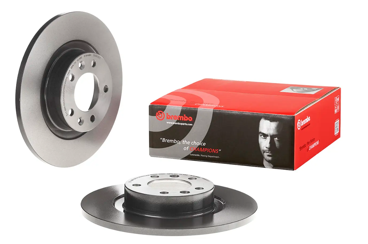 BREMBO -  Rear Solid Brake Disc Pair Coated - 290mm Diameter