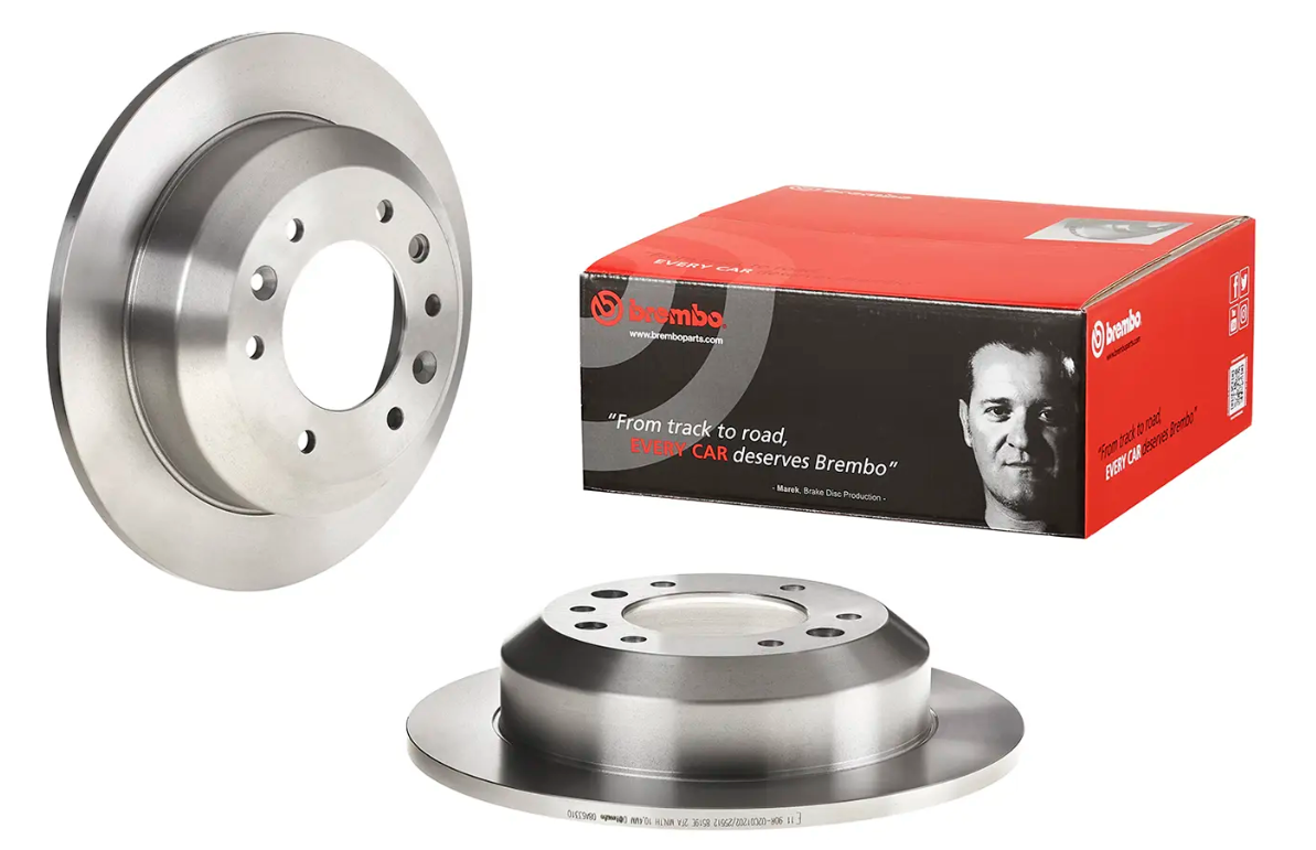 BREMBO -  Rear Solid Brake Disc Pair - 324mm Diameter