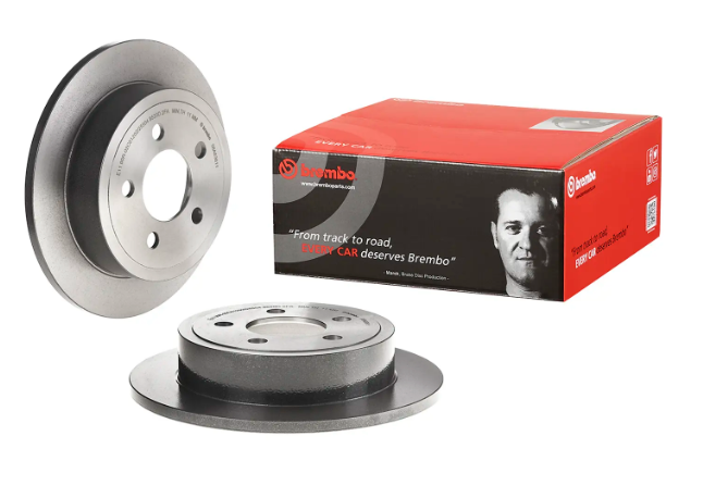 BREMBO -  Rear Solid Brake Disc Pair Coated - 285mm Diameter