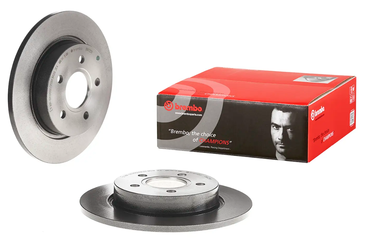 BREMBO -  Rear Solid Brake Disc Pair Coated - 271mm Diameter