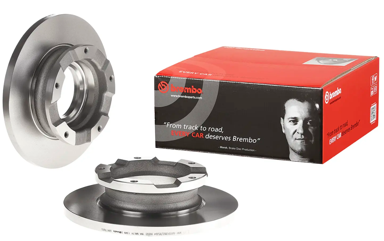 BREMBO -  Rear Solid Brake Disc Pair - 280mm Diameter