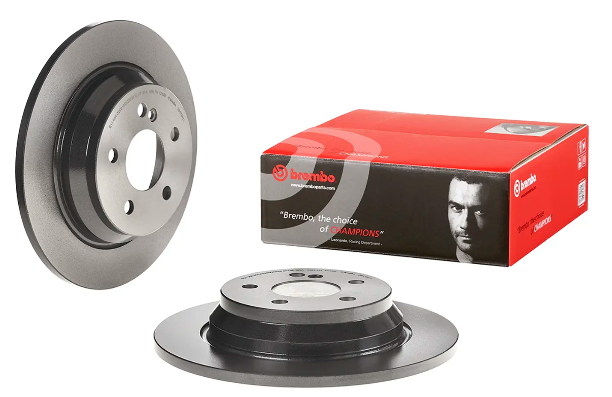 BREMBO -  Rear Solid Brake Disc Pair Coated - 300mm Diameter