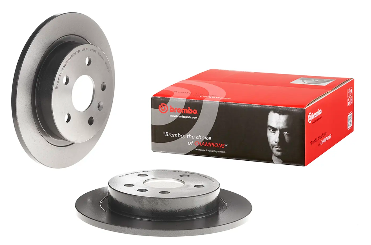 BREMBO -  Rear Solid Brake Disc Pair Coated - 292mm Diameter