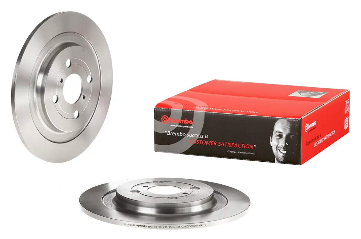 BREMBO -  Rear Solid Brake Disc Pair - 278mm Diameter