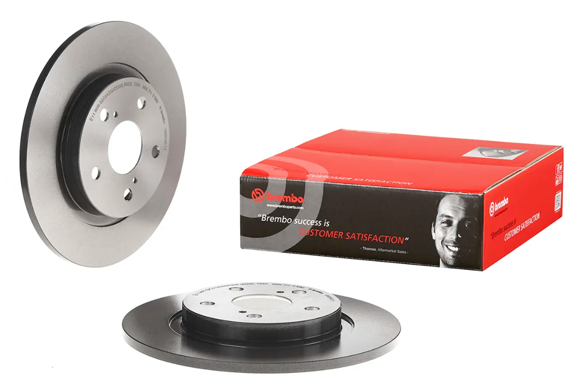 BREMBO -  Rear Solid Brake Disc Pair Coated - 290mm Diameter