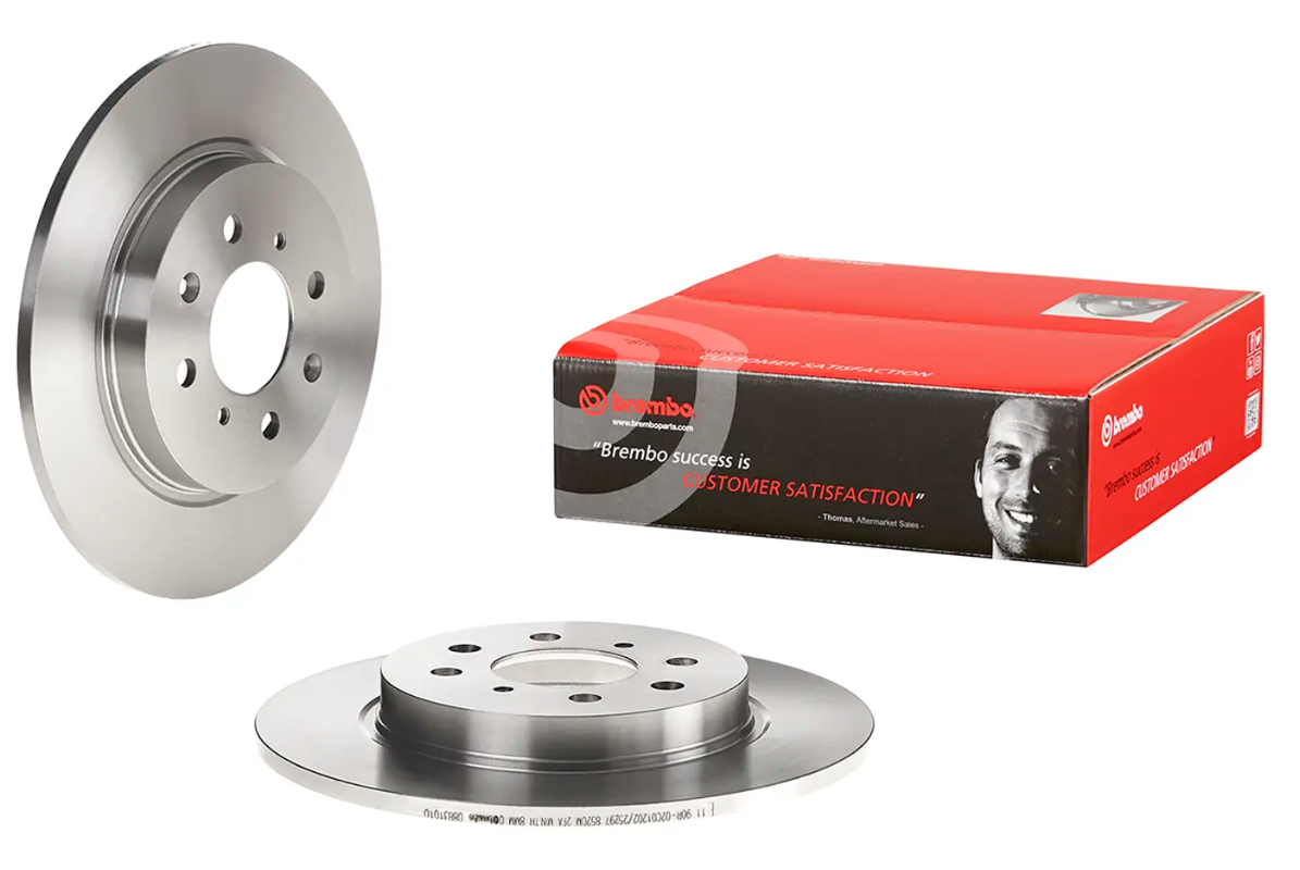 BREMBO -  Rear Solid Brake Disc Pair - 260mm Diameter