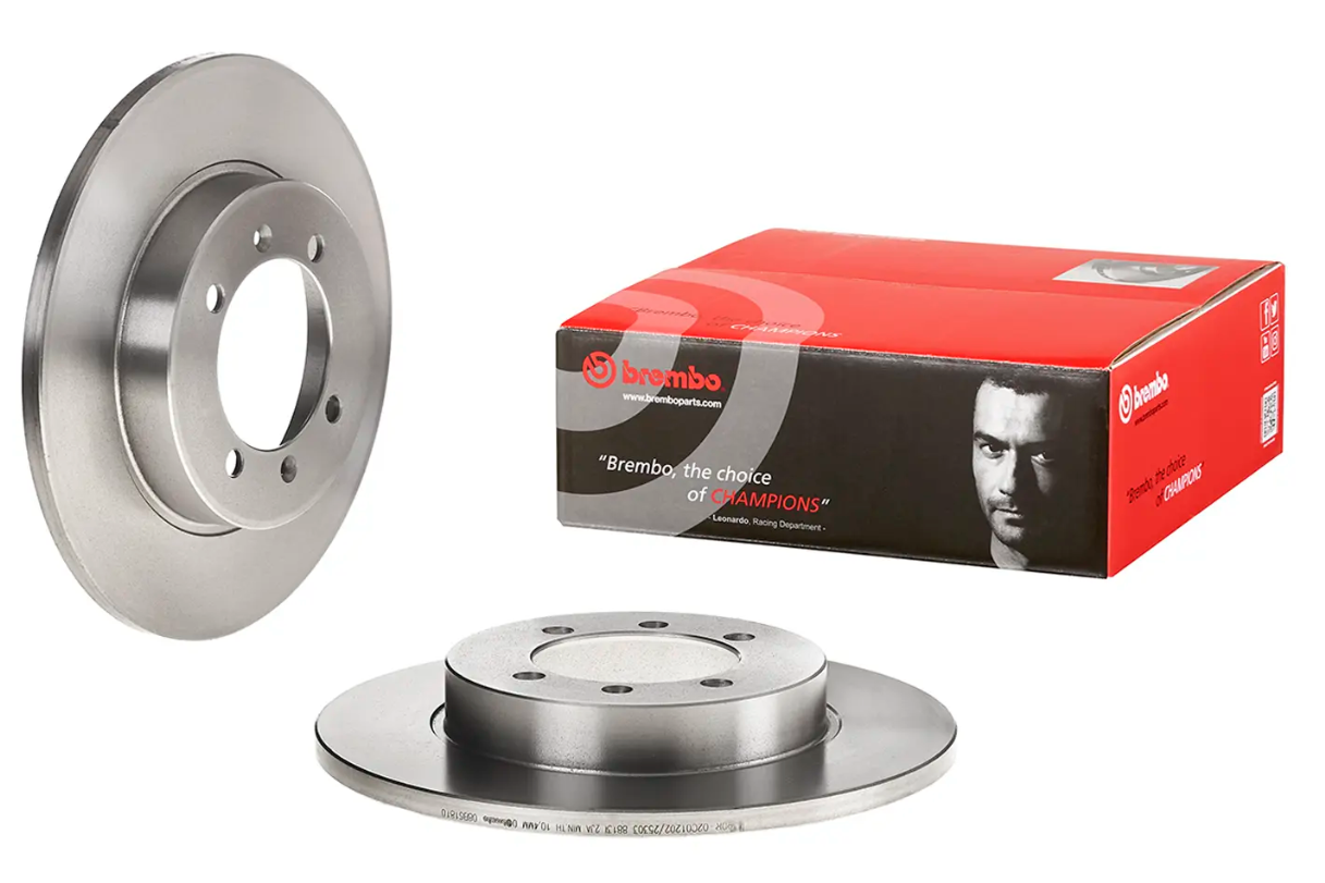 BREMBO -  Rear Solid Brake Disc Pair - 280mm Diameter