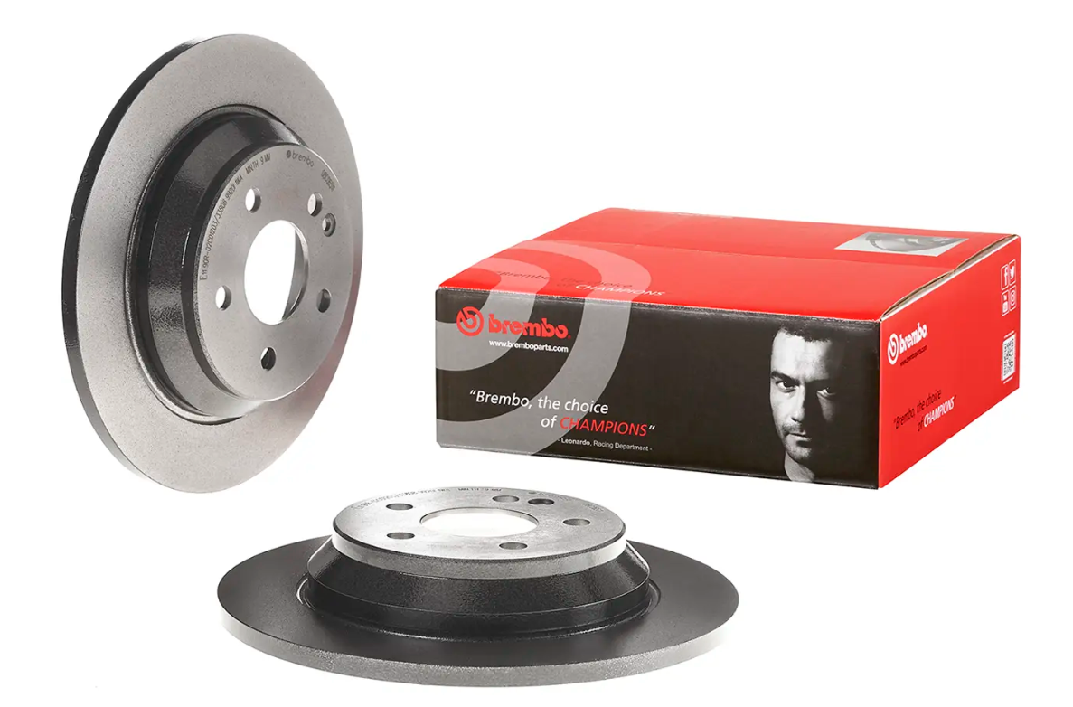 BREMBO -  Rear Solid Brake Disc Pair Coated - 300mm Diameter