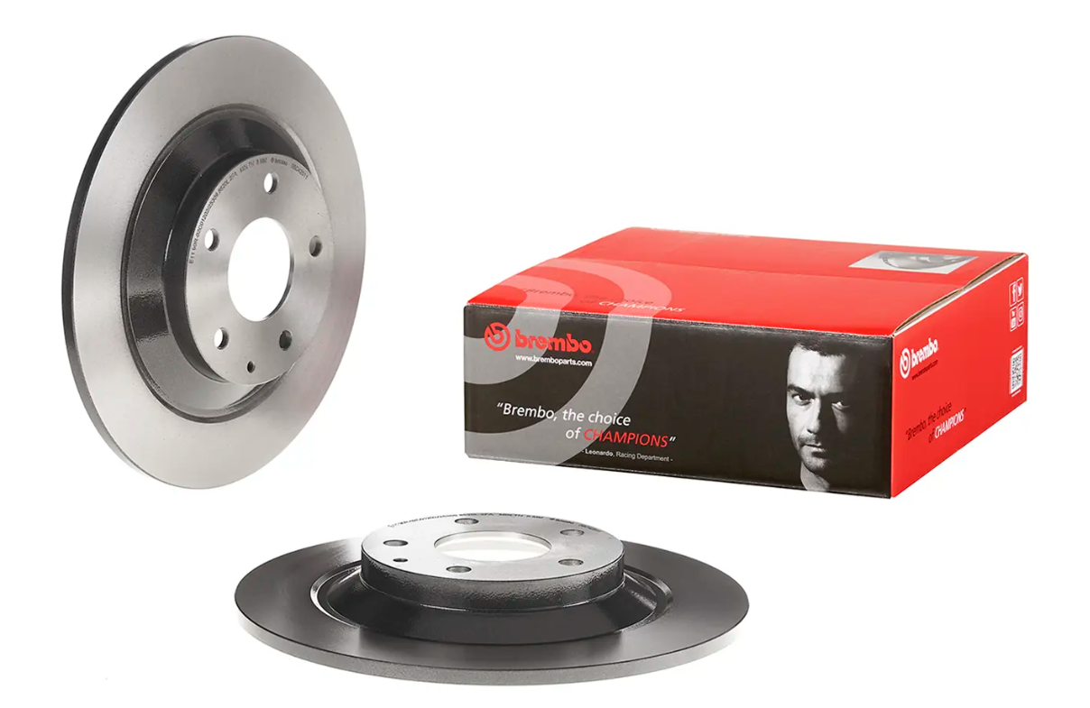 BREMBO -  Rear Solid Brake Disc Pair Coated - 303mm Diameter