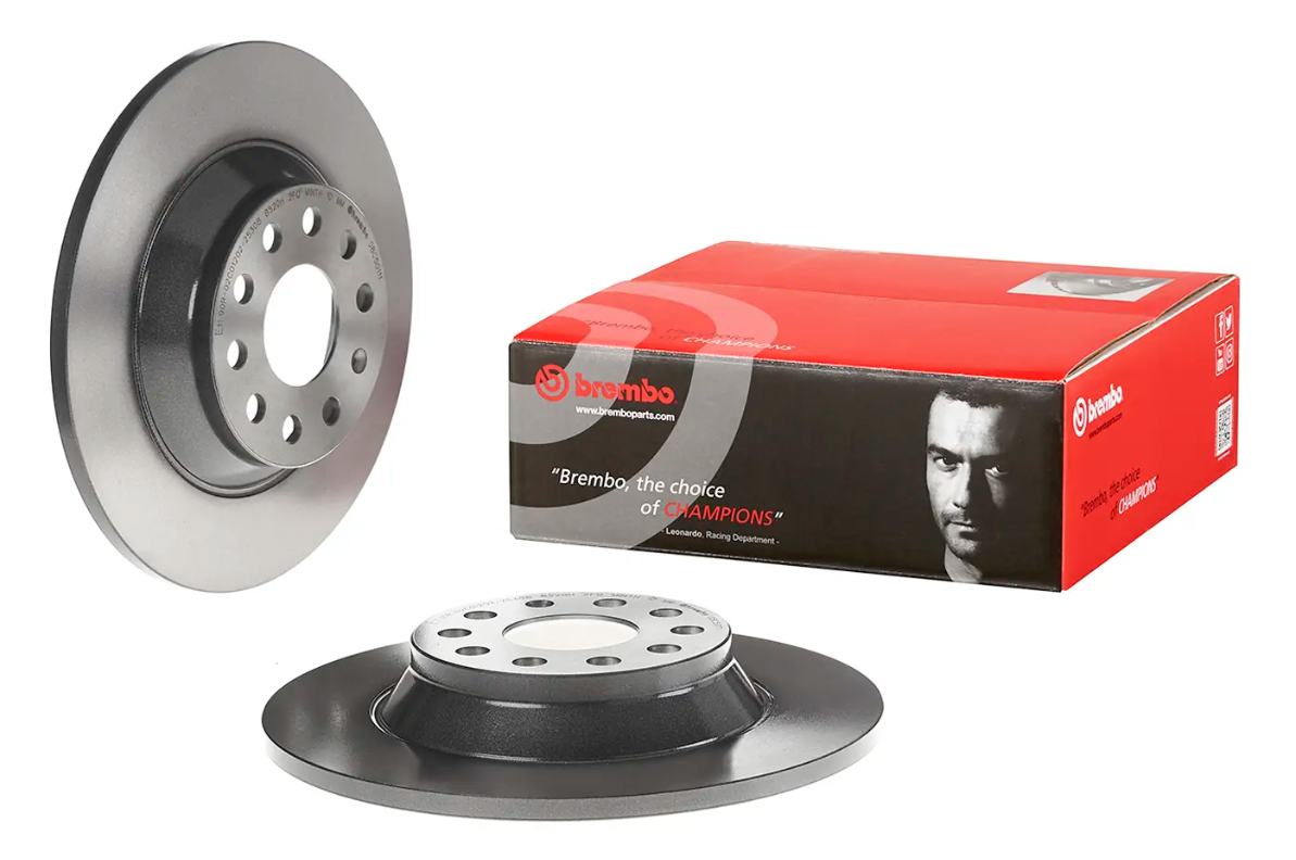 BREMBO -  Rear Solid Brake Disc Pair Coated - 300mm Diameter
