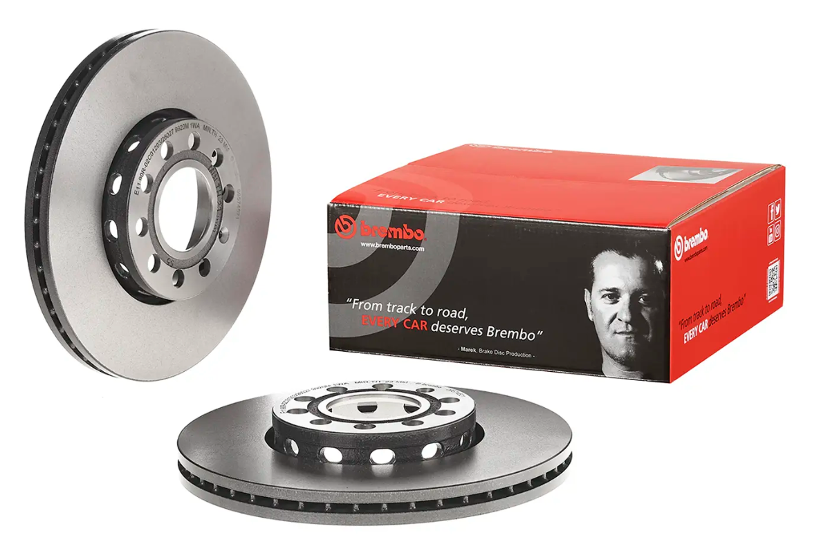 BREMBO -  Front Vented Brake Disc Pair Coated - 288mm Diameter