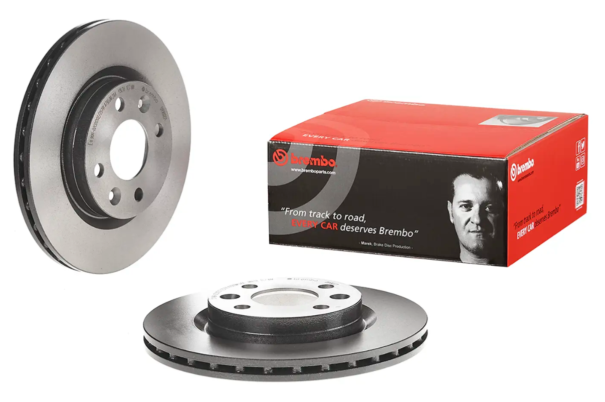 BREMBO -  Front Vented Brake Disc Pair Coated - 259mm Diameter