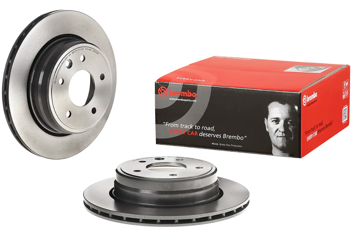 BREMBO -  Rear Vented Brake Disc Pair Coated - 305mm Diameter