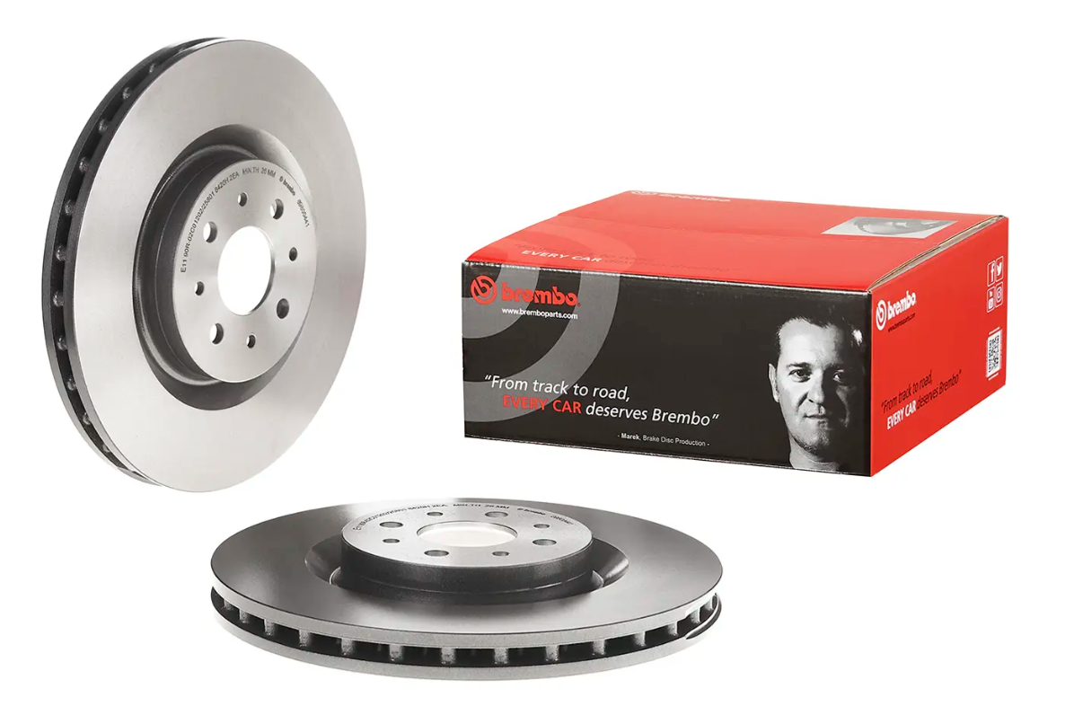 BREMBO -  Front Vented Brake Disc Pair Coated - 305mm Diameter