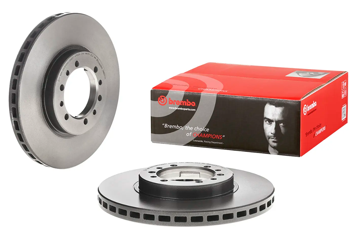 BREMBO -  Front Vented Brake Disc Pair Coated - 276mm Diameter