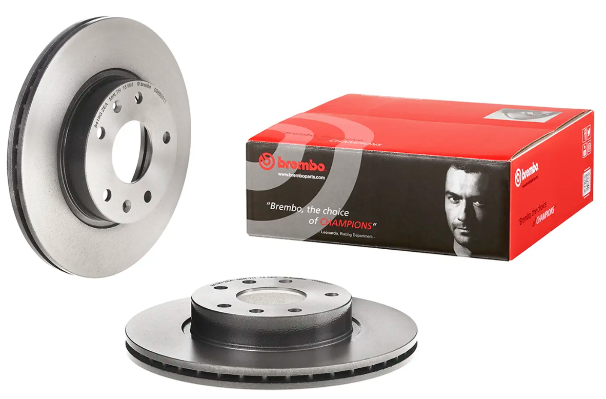 BREMBO -  Front Vented Brake Disc Pair Coated - 277mm Diameter