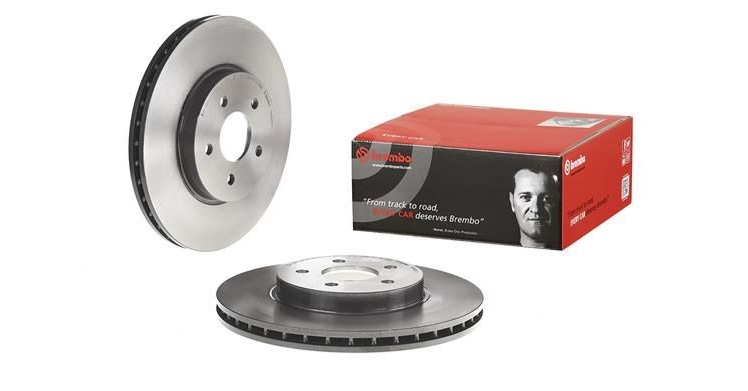 BREMBO -  Front Vented Brake Disc Pair Coated - 300mm Diameter