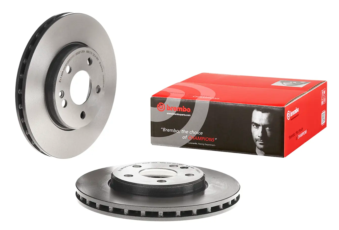 BREMBO -  Front Vented Brake Disc Pair Coated - 288mm Diameter
