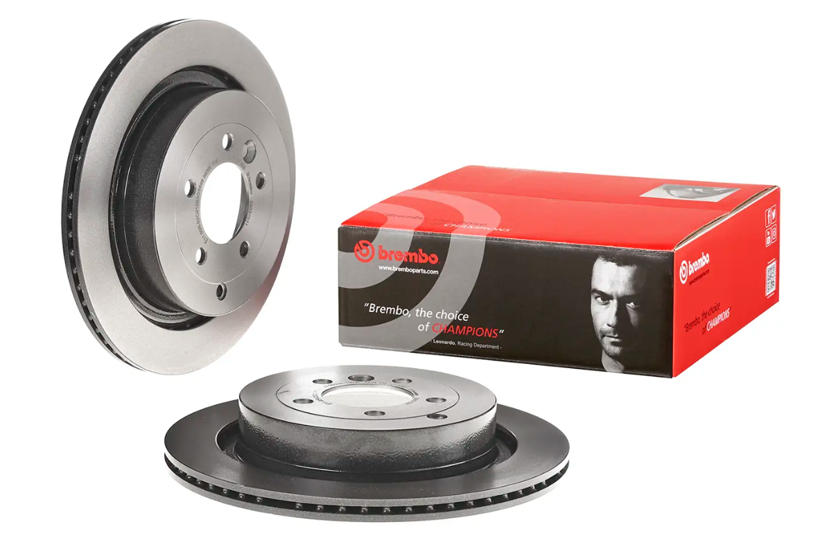 BREMBO -  Rear Vented Brake Disc Pair Coated - 350mm Diameter