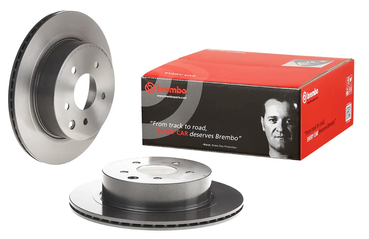 BREMBO -  Rear Vented Brake Disc Pair Coated - 292mm Diameter
