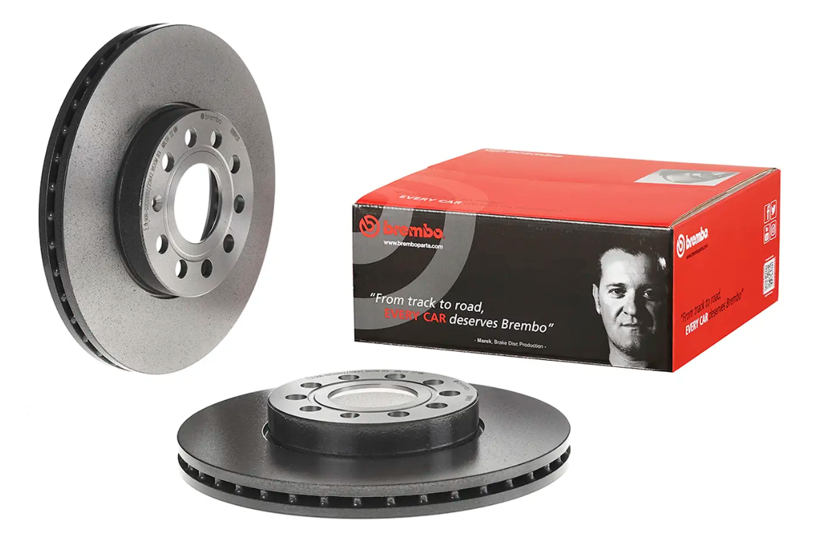 BREMBO -  Front Vented Brake Disc Pair Coated - 288mm Diameter