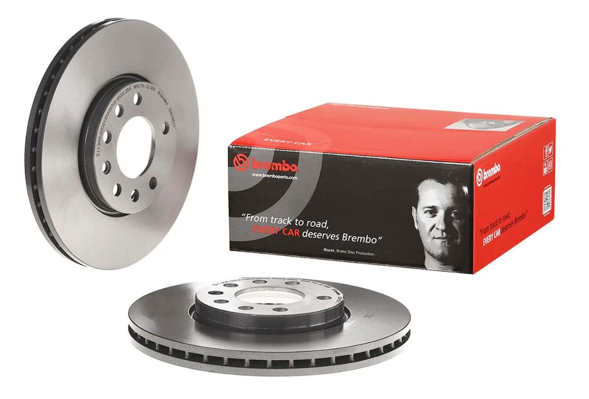 BREMBO -  Front Vented Brake Disc Pair Coated - 285mm Diameter
