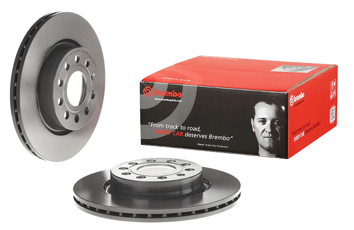 BREMBO -  Front Vented Brake Disc Pair Coated - 280mm Diameter