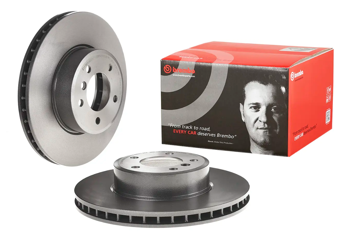 BREMBO -  Front Vented Brake Disc Pair Coated - 324mm Diameter
