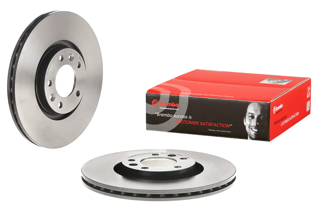 BREMBO -  Rear Vented Brake Disc Pair Coated - 302mm Diameter