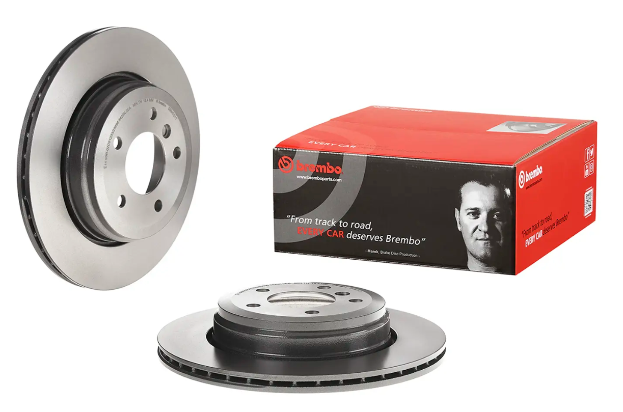 BREMBO -  Rear Vented Brake Disc Pair Coated - 320mm Diameter