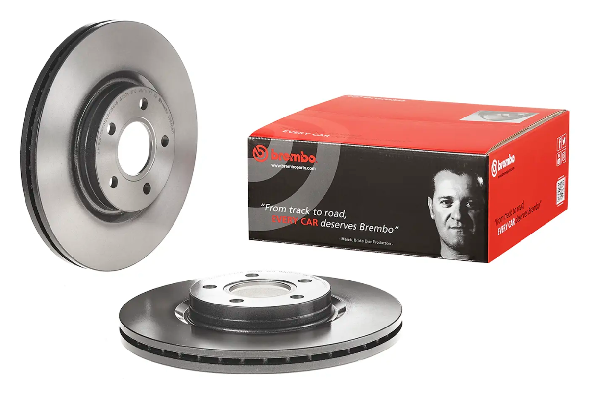 BREMBO -  Front Vented Brake Disc Pair Coated - 300mm Diameter