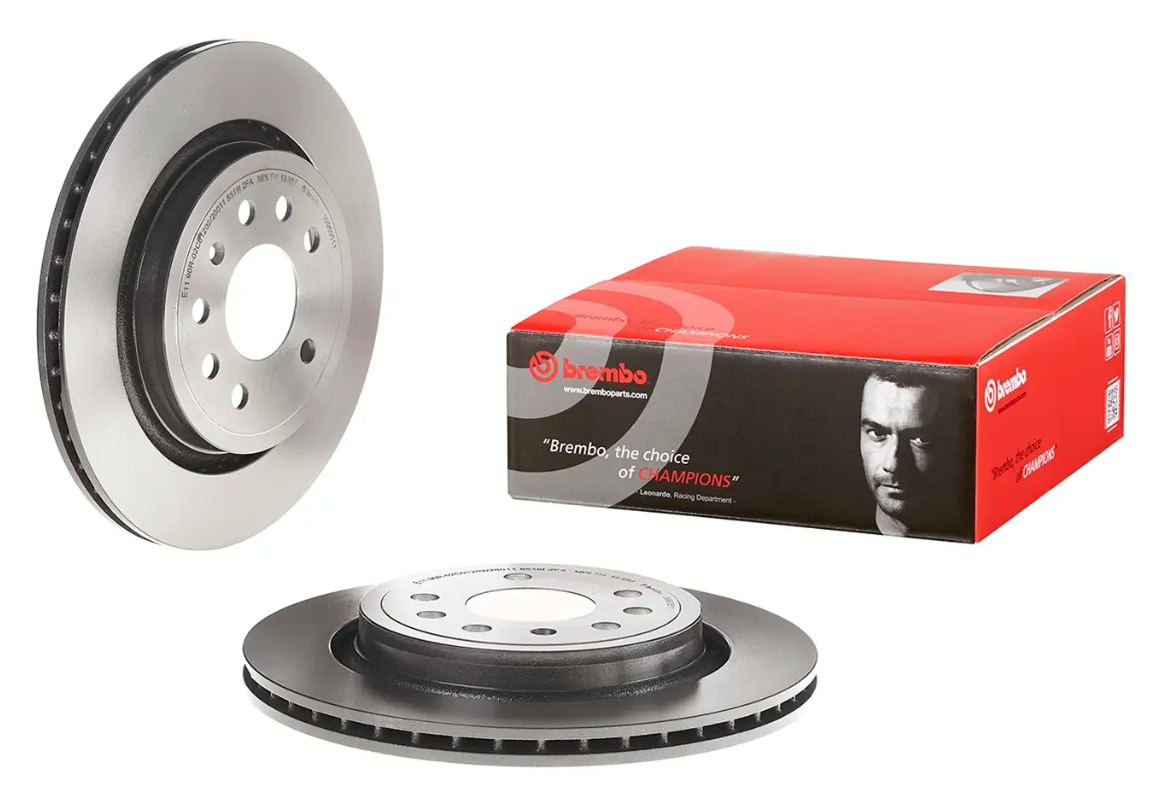 BREMBO -  Rear Vented Brake Disc Pair Coated - 292mm Diameter