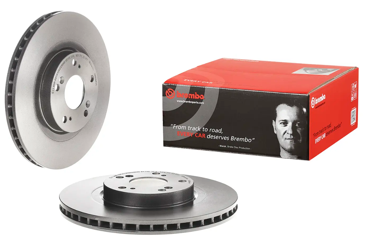 BREMBO -  Front Vented Brake Disc Pair Coated - 300mm Diameter