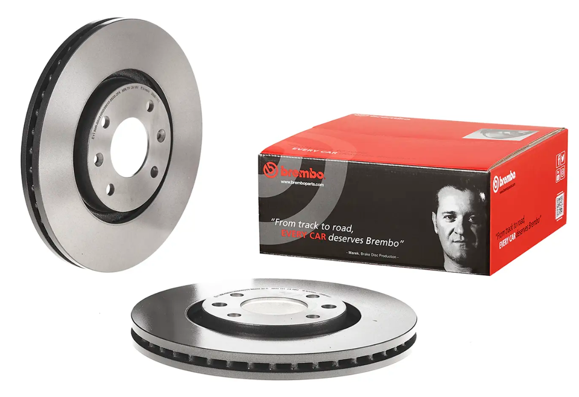 BREMBO -  Front Vented Brake Disc Pair Coated - 283mm Diameter
