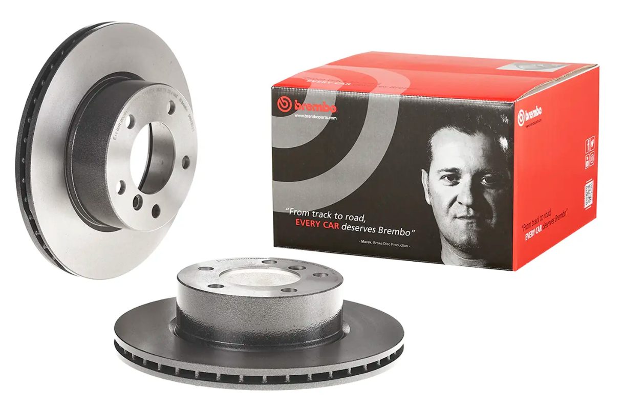 BREMBO -  Front Vented Brake Disc Pair Coated - 284mm Diameter
