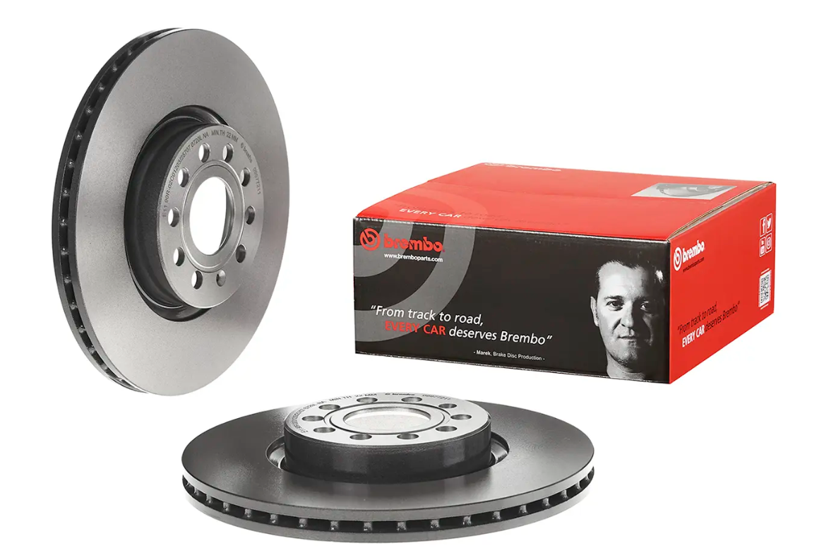 BREMBO -  Front Vented Brake Disc Pair Coated - 312mm Diameter