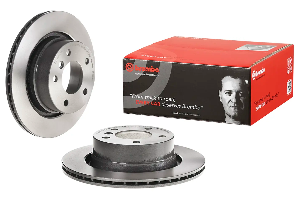 BREMBO -  Rear Vented Brake Disc Pair Coated - 294mm Diameter